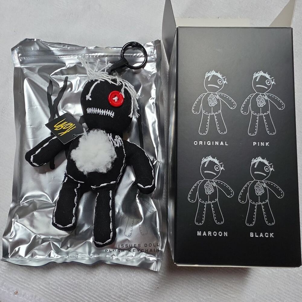 Korn "Issues" Doll Keychain in Black .